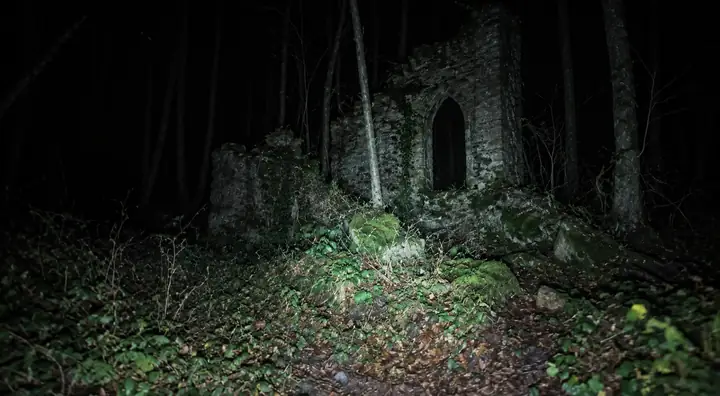 A dramatic dark landscape